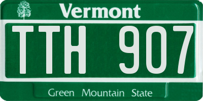 VT license plate TTH907