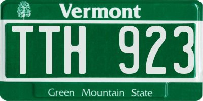 VT license plate TTH923