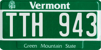VT license plate TTH943