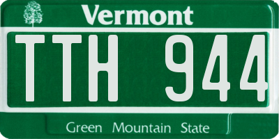 VT license plate TTH944