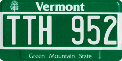 VT license plate TTH952