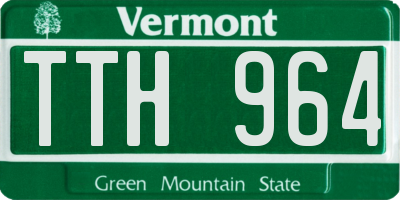 VT license plate TTH964