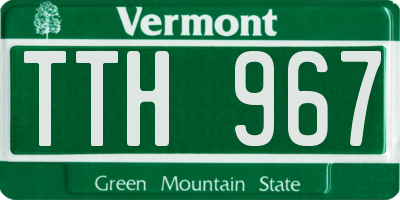 VT license plate TTH967