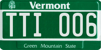 VT license plate TTI006