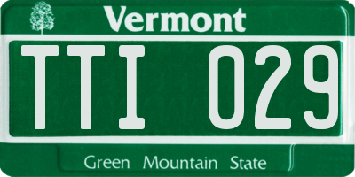 VT license plate TTI029