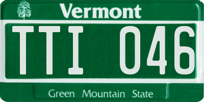VT license plate TTI046