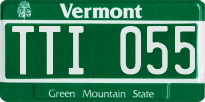VT license plate TTI055