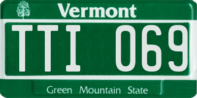 VT license plate TTI069