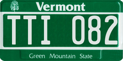 VT license plate TTI082
