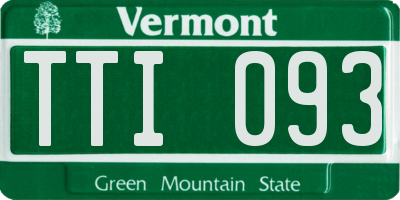 VT license plate TTI093