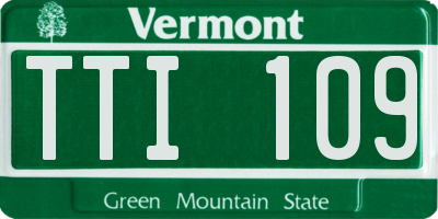 VT license plate TTI109