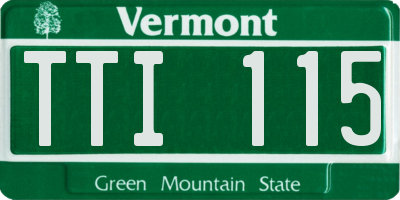 VT license plate TTI115