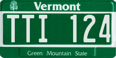 VT license plate TTI124