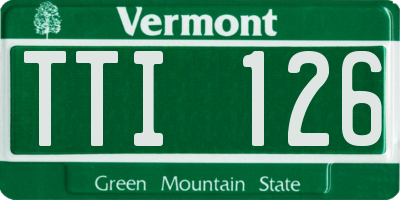 VT license plate TTI126