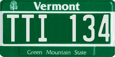 VT license plate TTI134