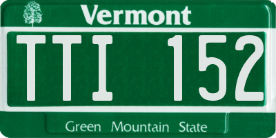 VT license plate TTI152