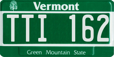 VT license plate TTI162