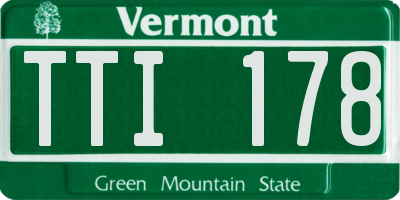 VT license plate TTI178