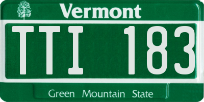 VT license plate TTI183