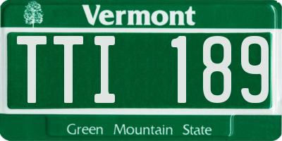 VT license plate TTI189