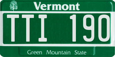 VT license plate TTI190