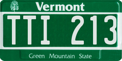 VT license plate TTI213