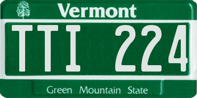 VT license plate TTI224