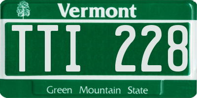 VT license plate TTI228