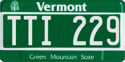 VT license plate TTI229