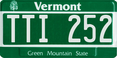VT license plate TTI252