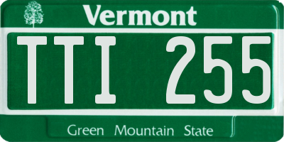 VT license plate TTI255