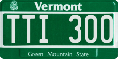 VT license plate TTI300