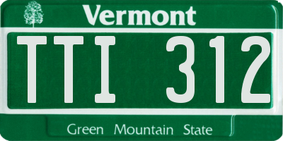 VT license plate TTI312