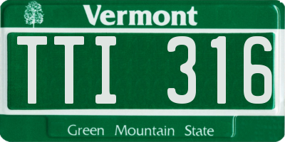 VT license plate TTI316