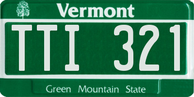 VT license plate TTI321