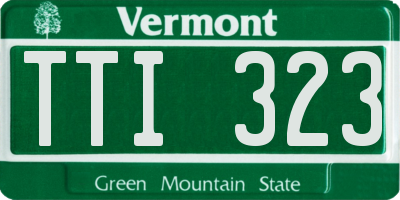 VT license plate TTI323