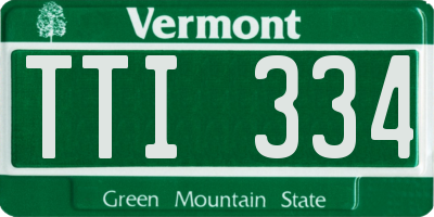 VT license plate TTI334