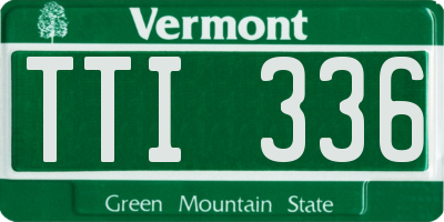 VT license plate TTI336