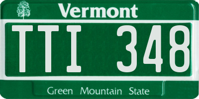 VT license plate TTI348