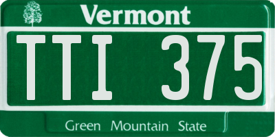 VT license plate TTI375