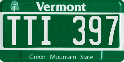 VT license plate TTI397