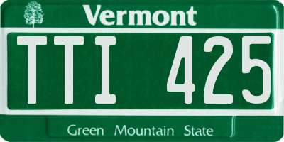 VT license plate TTI425