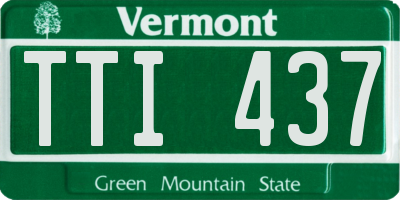 VT license plate TTI437
