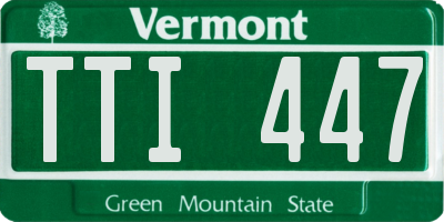 VT license plate TTI447