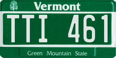 VT license plate TTI461
