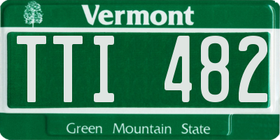 VT license plate TTI482