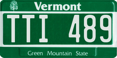 VT license plate TTI489