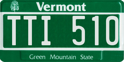 VT license plate TTI510