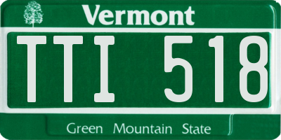 VT license plate TTI518