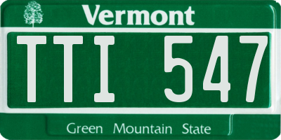 VT license plate TTI547